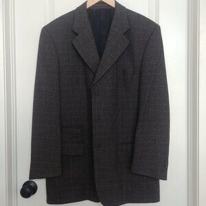 Sussman's of Arthur Ontario Men's grey plaid wool sports coat suit jacke…